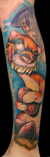Tattoos - Cartoon tattoos - weasel thief 